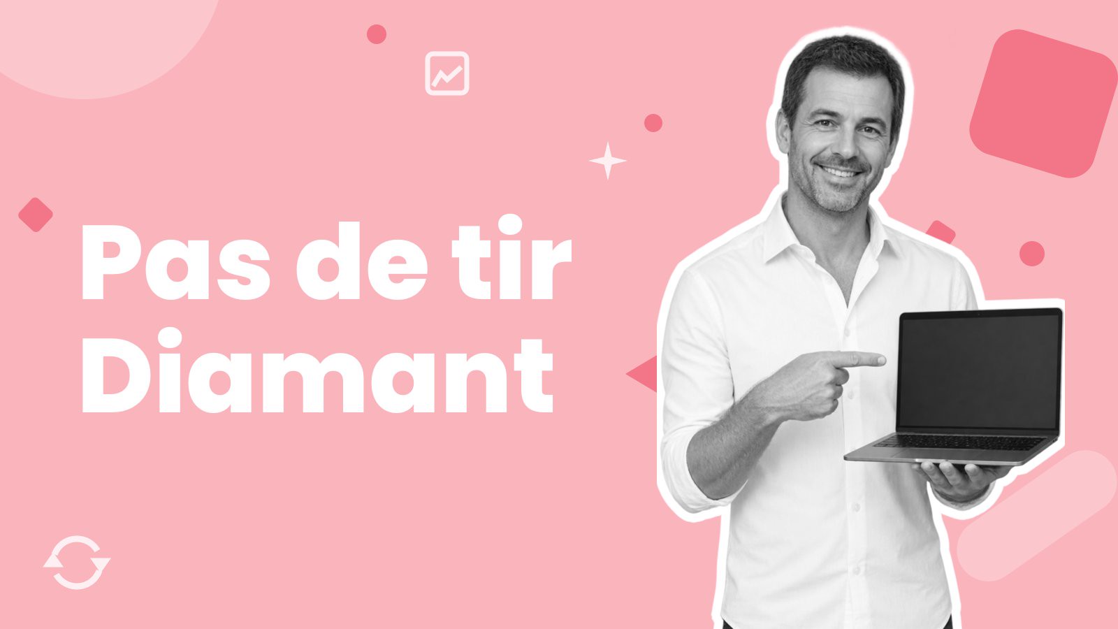 Un homme qui montre un ordinateur, à côté du titre « Pas de tir Diamant ».
